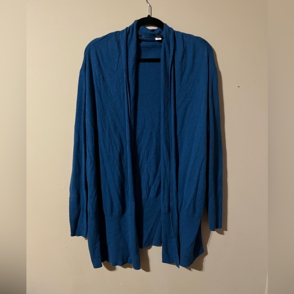 Moda International Blue Cashmere Blend Sweater Size XL